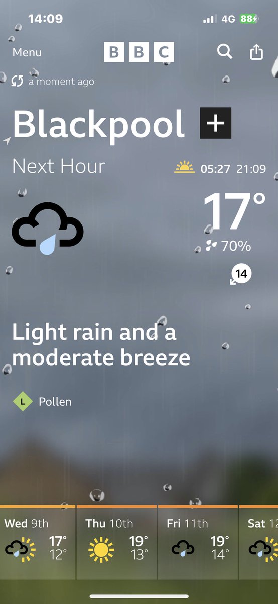 aimzzoxo's tweet photo. @bbcweather The weather really did just say just the Thursday for sun for Blackpool🥲🙃🤷🏼‍♀️ https://t.co/EK7azImQ2H