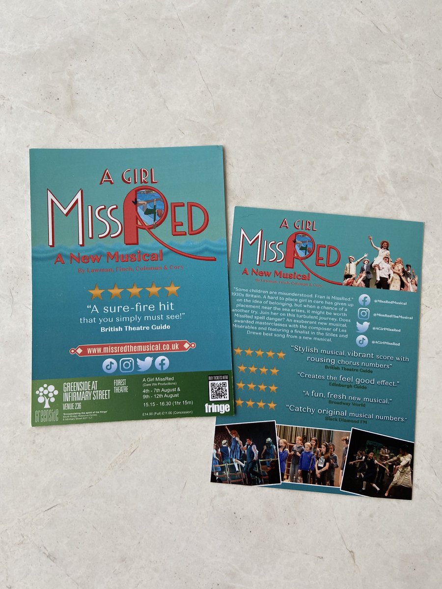 Loving our flyers <a href="/edfringe/">Edinburgh Festival Fringe</a> <a href="/GreensideVenue/">Greenside Venues</a>