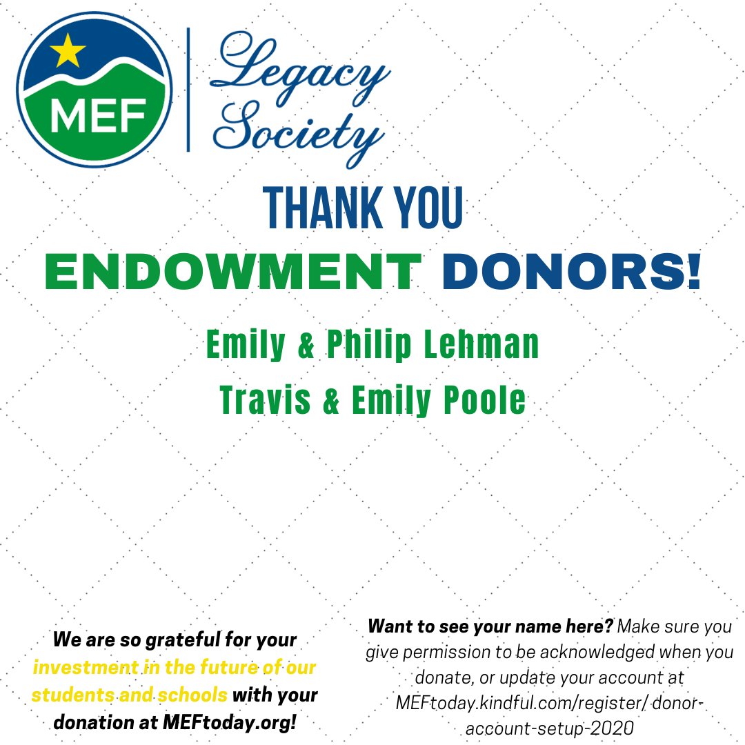 MtnEdFoundation's tweet photo. #SignalTHANKS to our #MEFdonors to the Endowment at
https://t.co/hAQ9Jdk7wG! We are so grateful for your legacy investment that will bless generations! With your vision, #SignalDREAMS BIG because donations to the Endowment are DOUBLED! https://t.co/jUX5hav5kz