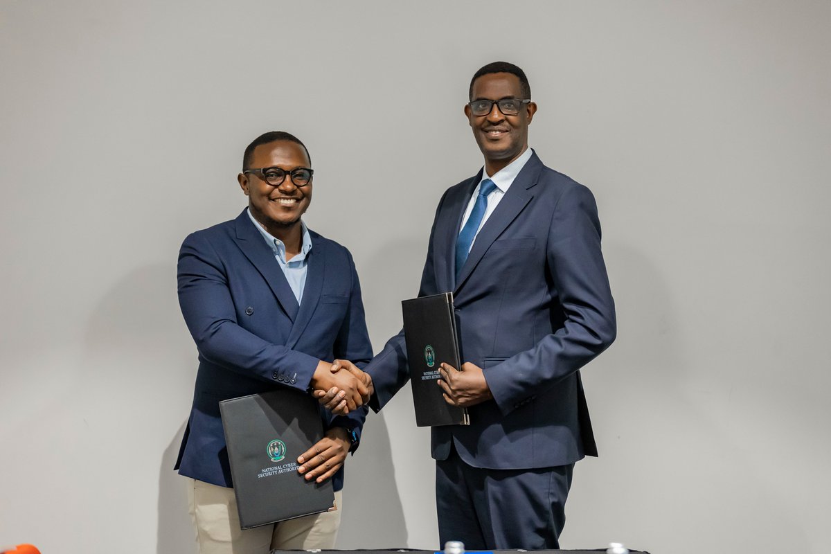 Exciting news at #CyberTechAfrica 2023!  <a href="/Cybersec_Rwanda/">National Cyber Security Authority</a> &amp; GIZ Rwanda - Cluster Digital Transformation and Digital Economy, signed an MOU! Strengthening Rwanda's cybersecurity through Capacity Building &amp; Research Collaboration for the Rwandan Cybersecurity Academy.