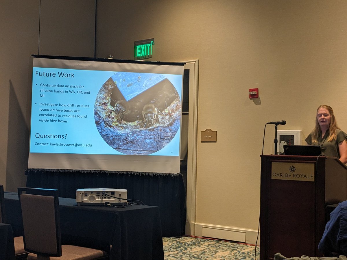 Kudos to Kayla Brouwer for her excellent presentation on our collaborative work on hive placement impacts on blueberry pollination! 🫐🐝
