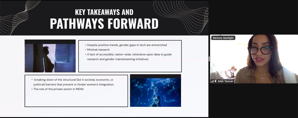 A2K4D's tweet photo. Wrapping up her incredible talk, @AliahYacoub, Head of @techqualia @SynapseEgypt shares some key takeaways &amp; suggests the way forward. #FeministAI #InclusiveAlgorithms #AI #MENA @Aplusalliance #AplusAlliance @AUC_Business @naglarzk https://t.co/ZAg1UEvyVp