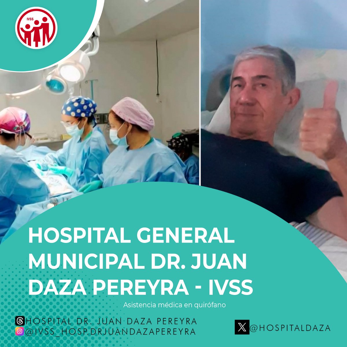 HospitalDaza's tweet photo. #IVSSInforma | Continuamos brindando respuesta quirúrgica en las diferentes especialidades, dónde son beneficiados pacientes de diferentes zonas del estado Lara.
#JuntosPorCadaLatido
@NicolasMaduro 
@MagaGutierrezV 
@Somosivss 
@AdolfoP_Oficial https://t.co/SXcI0L6xWE