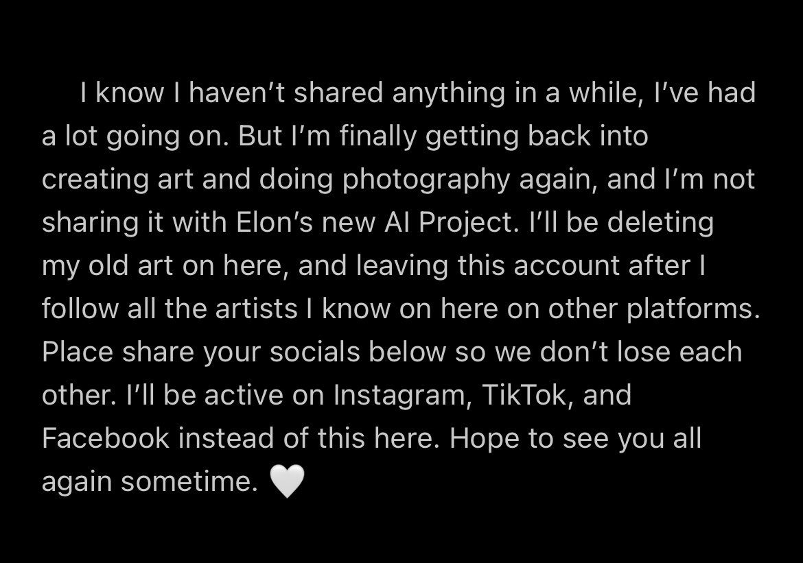 SunBatStudio's tweet photo. Twitter is no longer a safe place for artists. (Read below)

That being said, you can still find me on Instagram, TikTok, and Facebook. See ya 🩵 https://t.co/FWtg6asWSh