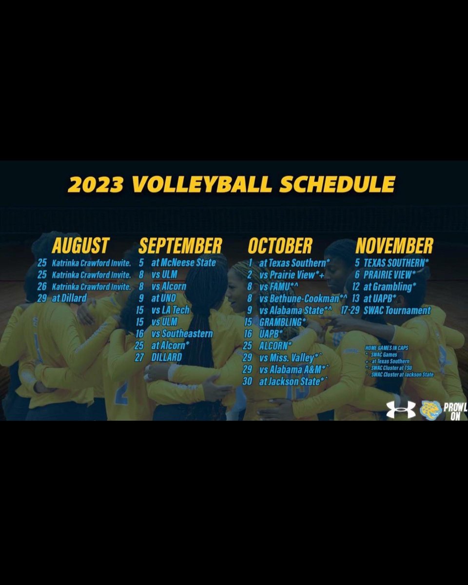Recruit4SU's tweet photo. JAGUAR NATION ITS AUGUST!!! That means fall sports are about to kick off! Here are all the fall sports schedules, let’s get out and #SUpport @southernusports This Fall! #ProwlAsOne #TheStandard #GeauxJags #SpotTheBall https://t.co/ABCjmV5iag