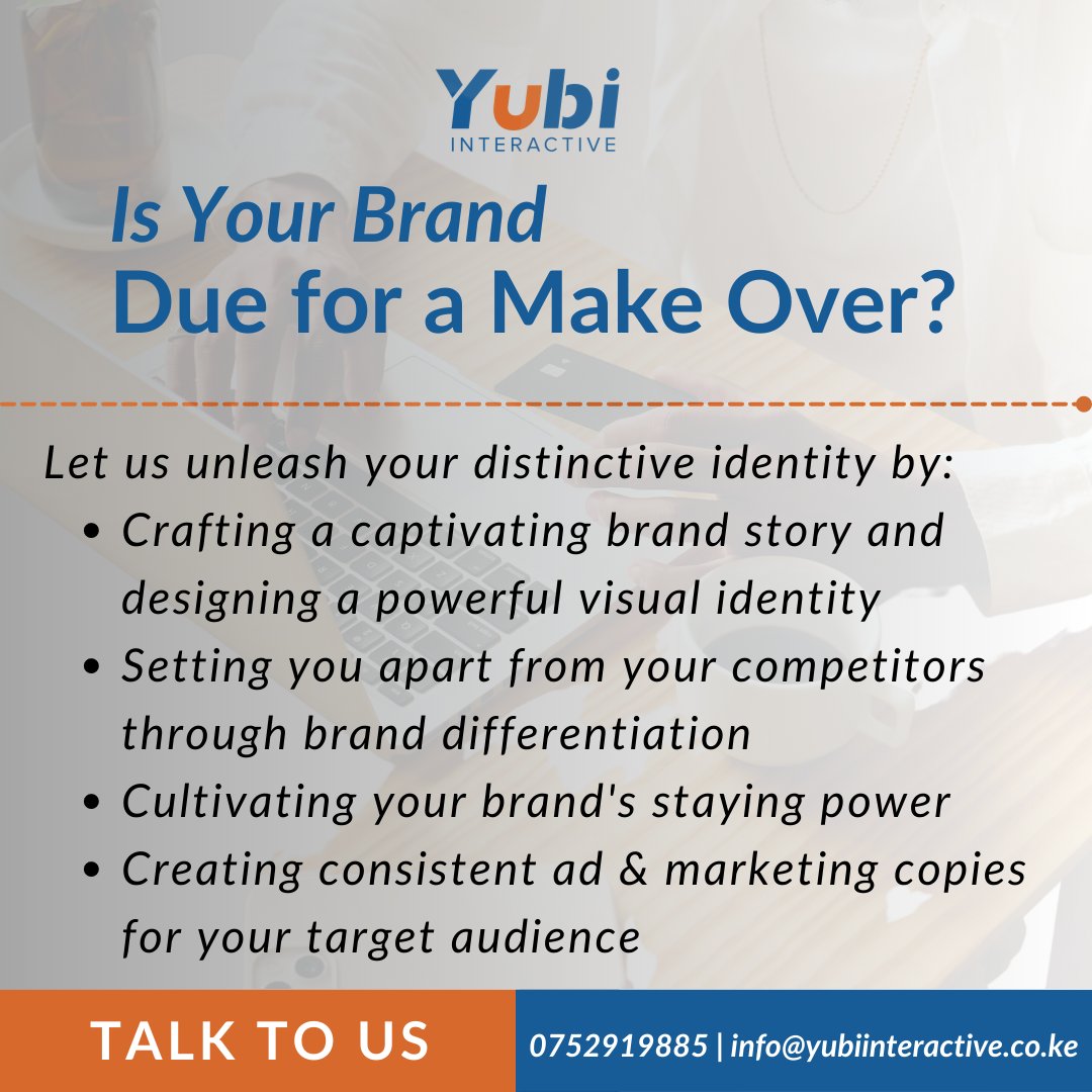 Is your brand in need of a makeover? Worry not! Let's refresh your brand & weave a brand story that sparks a powerful connection with your audience. We've got you covered. 
Talk to us today!
#BrandMakeoverMagic #BrandStory #BrandIdentity #IdentityDesign
