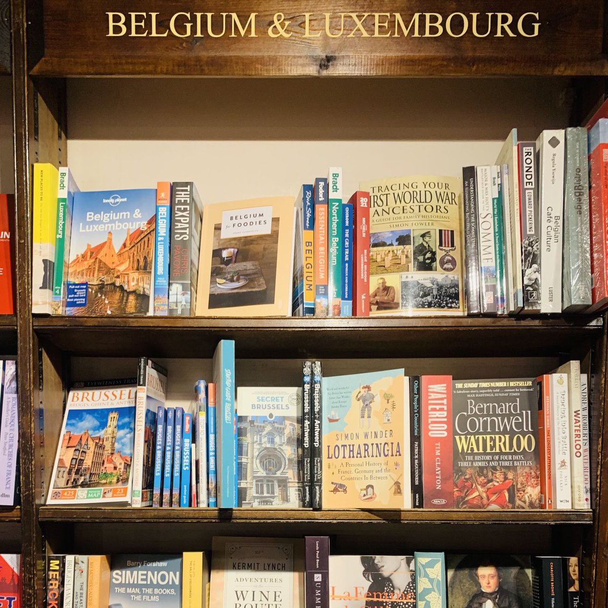 One day I hope that bookshops will have entire bookcases dedicated to my work, but for now I have share mine with Belgium 🤷😂#WritingCommunity