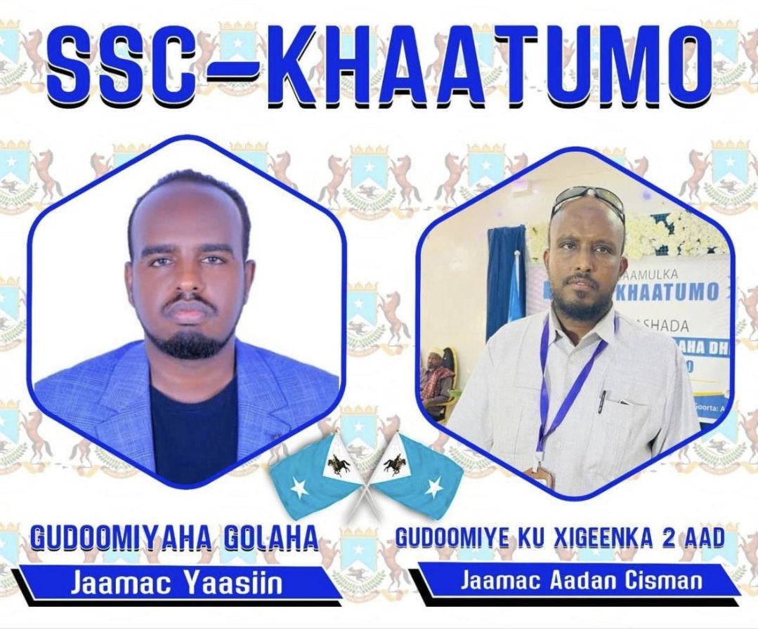 Gablax1's tweet photo. Waxaan hambalyo u dirayaa Guddoomiyaha la doortay ee Golaha Dhexe ee SSC-Khatumo Mudane Jaamac Yaasiin Warsame iyo Ku Xigeenkiisa Mudane Jaamac Aadan Cismaan, aniga oo Eebe uga baryaya inuu u fududeeyo masuuliyadda culus ee loo igmaday.

Waxaan sidoo kale ummadda Soomaaliyeed ee midnimada jecel ku boorrinayaa in shacabka SSC-Khatumo lagu garab istaago inta ka harsan halgankooda midnimo doonka ah, laguna taageero aayo ka tashiga deegaannada Sool, Sanaag iyo Cayn.