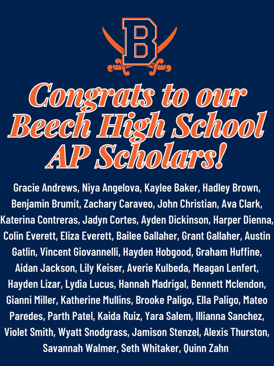 Congrats to our AP Scholars! #GoBucs #APScholars #BHS