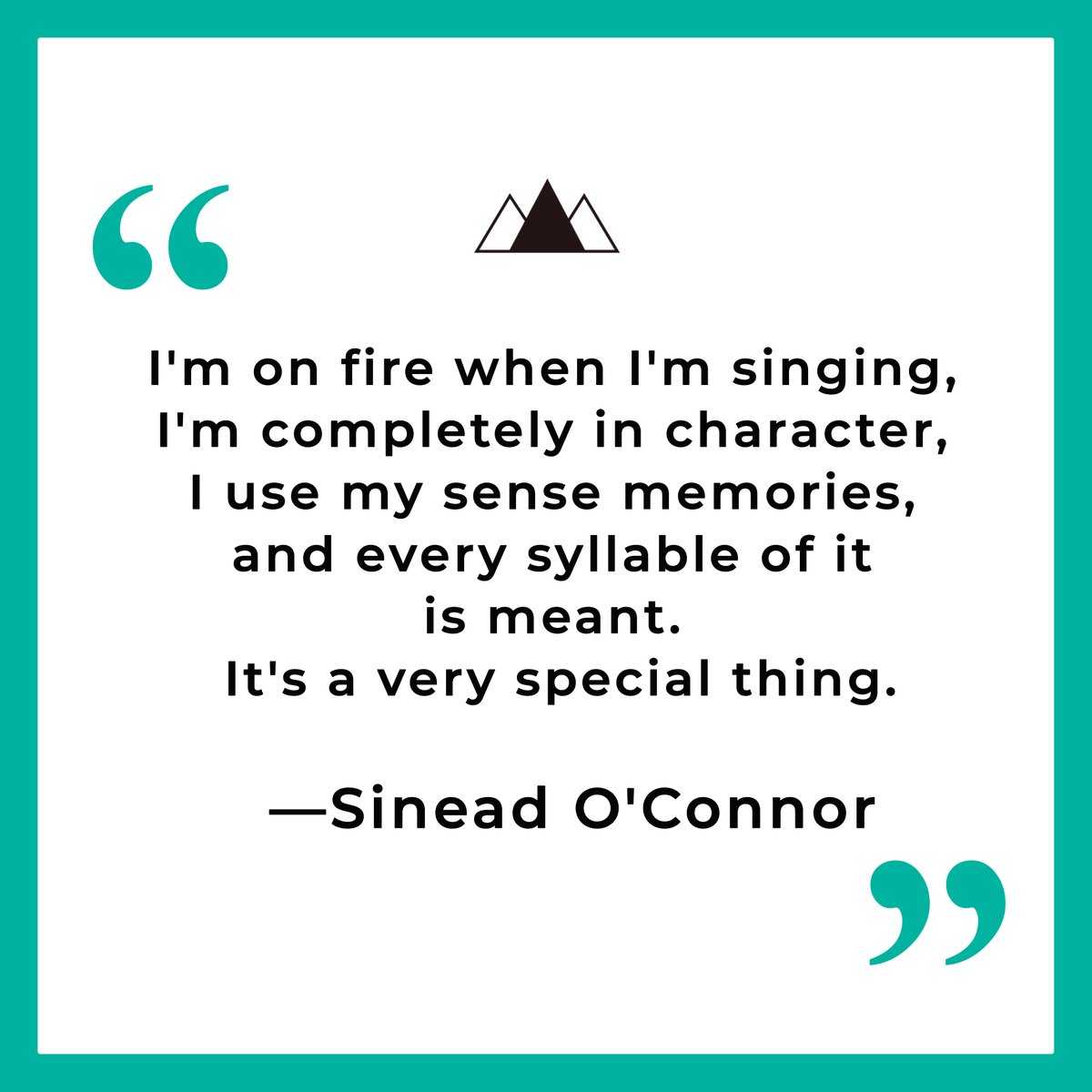 Inspiring words from Sinead O'Connor! RIP

#musicquotes #musicinspiration #musicbusiness #musiclove #famousquotes #sineadoconnor