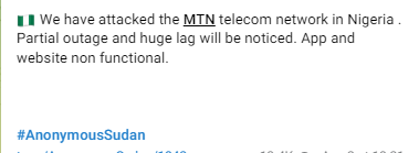 MTN cyber attack