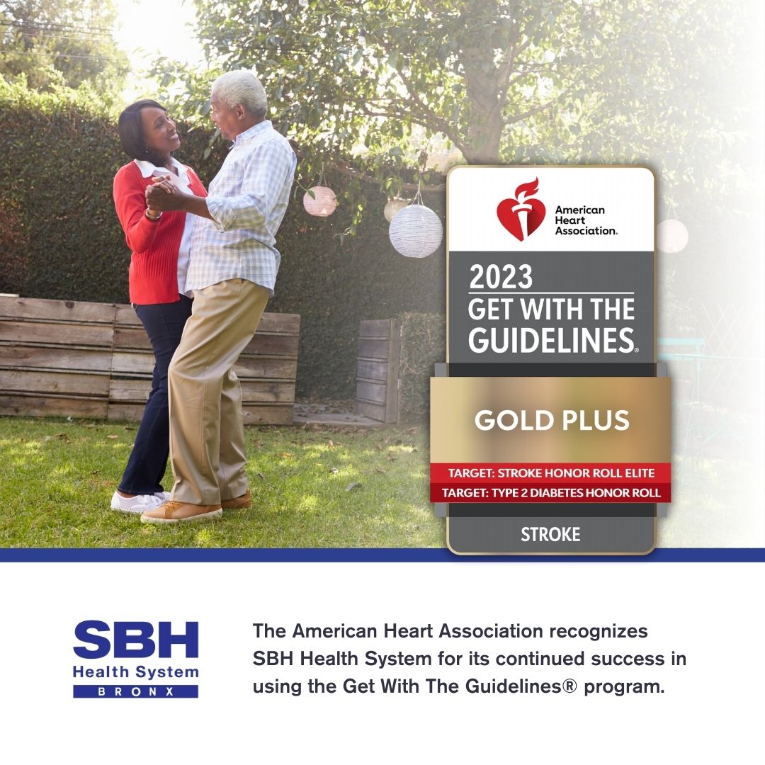SBH Health System (@sbhbronx) on Twitter photo We’re proud to be nationally recognized by <a href="/American_Stroke/">American_Stroke</a> and <a href="/American_Heart/">American Heart Association</a> for our commitment to providing high-quality stroke care with a Get With The Guidelines Gold Plus award!
Find out more at bit.ly/1qoUMbJ
#GetWithTheGuidelines #HealthyHeart #SBHBronx We’re proud to be nationally recognized by <a href="/American_Stroke/">American_Stroke</a> and <a href="/American_Heart/">American Heart Association</a> for our commitment to providing high-quality stroke care with a Get With The Guidelines Gold Plus award!
Find out more at bit.ly/1qoUMbJ
#GetWithTheGuidelines #HealthyHeart #SBHBronx