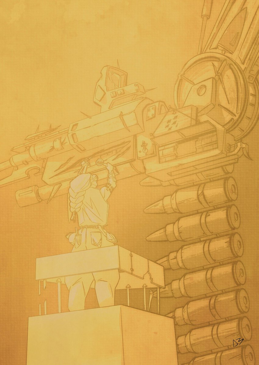 HyperCShells's tweet image. As a sneak peak, here's one of the art pieces for New Wild West, a #LancerRPG community collaboration. This piece is by @2bernys.