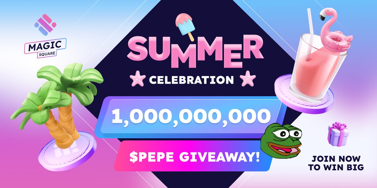 🔥 Making summer sizzle with <a href="/MagicSquareio/">Magic Square</a> epic campaign on <a href="/taskonxyz/">TaskOn | Ultimate Web3 Community Growth Platform</a> ! 💥 Whopping 1,000,000,000 $PEPE giveaway! 💸 Turn your #Summer2023 into an extraordinary story. Don't miss out, stand a chance to WIN BIG! 🌠💫🚀
taskon.xyz/campaign/detai…