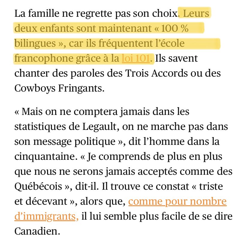 CA9287's tweet photo. @vnpedmbdc @ilaporte Donc les immigrants dans l’article sont une des causes du recul du français au Québec? 🤔 parce que dans l’article leur point est qu’ils veulent qu’on arrête de dire qu’ils sont le problème https://t.co/rw92dOmGPI