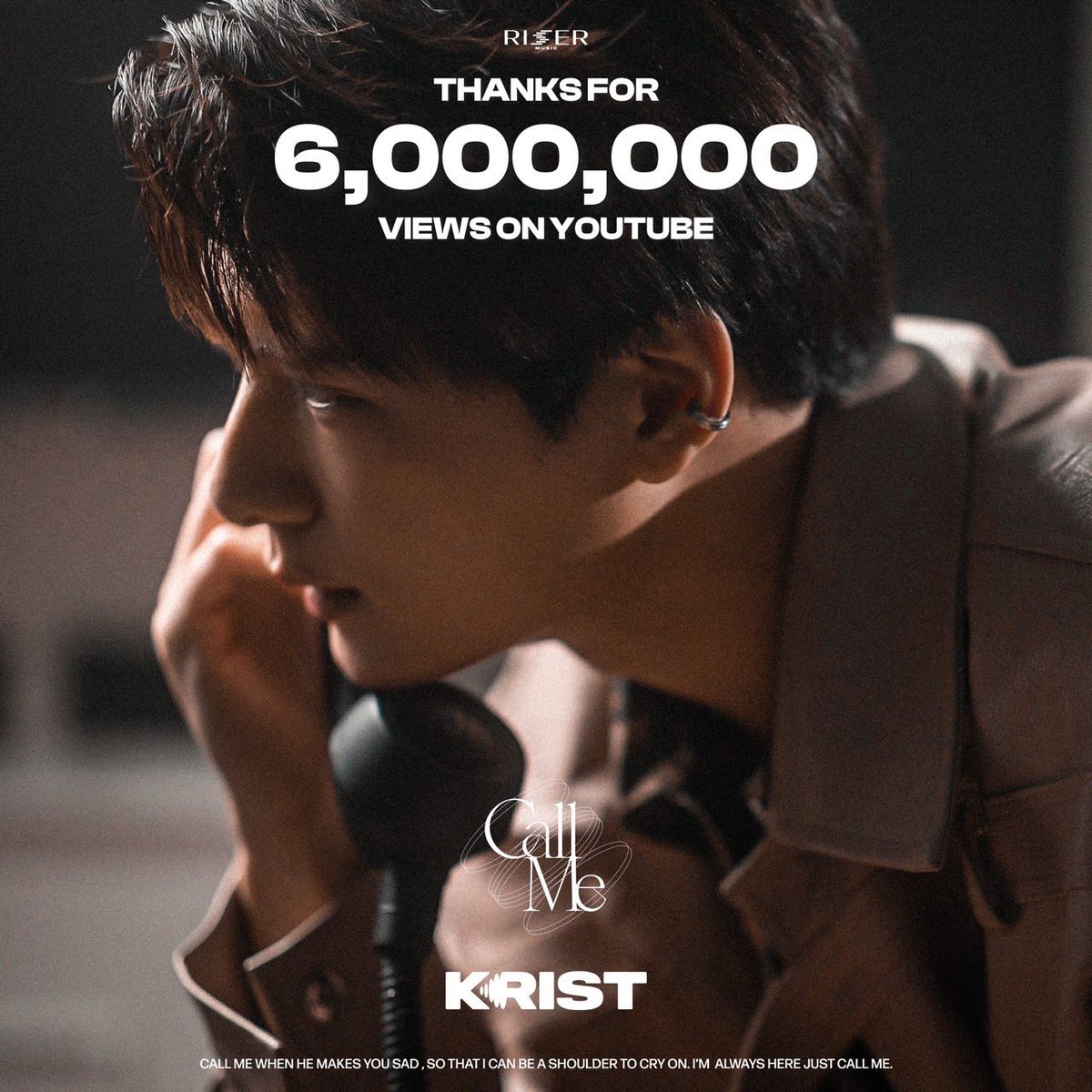 RiserMusic's tweet photo. ขอบคุณ 6,000,000 VIEWS 🎉🎉
ที่ทำให้ เจ็บเมื่อไหร่ (Call Me)
มาถึงตรงนี้ 😊😊😊
ติดตามต่อได้ทุกช่องที่ RISER MUSIC
Official MV
https://t.co/S77NNl5zfN
LIVE โทรมานะ
https://t.co/WMaublq4nX
Krist LIVE SESSION
https://t.co/ZaVlv3voNo
#KristCallMe6M
#KristPerawat
#RISERMUSIC https://t.co/Uu54XMwLUh
