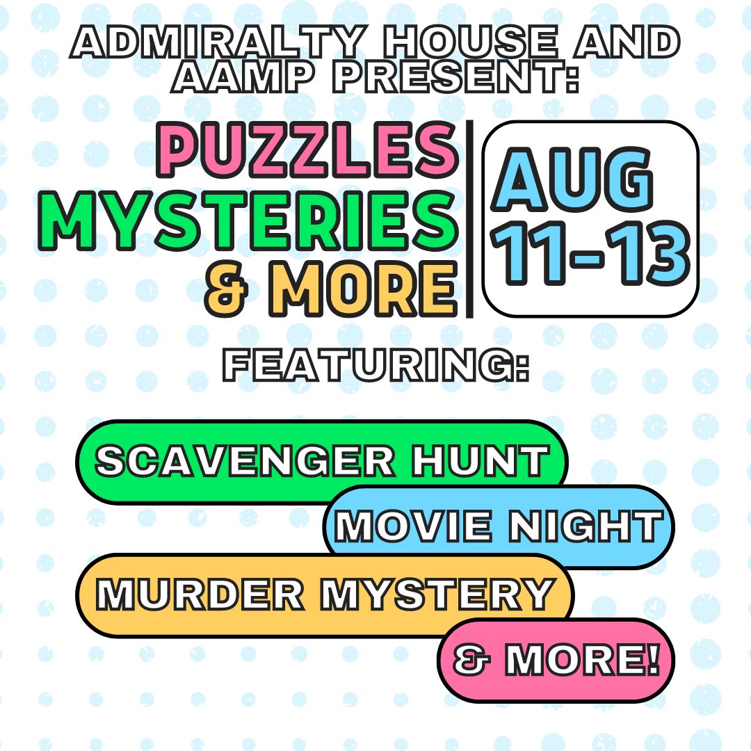 AdmiraltyMuseum's tweet photo. 🤩Admiralty House Communications Museum and @ArtsMountPearl are partnering to bring you a fun weekend of Puzzles, Mysteries &amp; More! 🔍Check out our events at https://t.co/bDDxMIAZJO and keep an eye out 👀 on social media for more information! https://t.co/i6Vfx4i1vJ