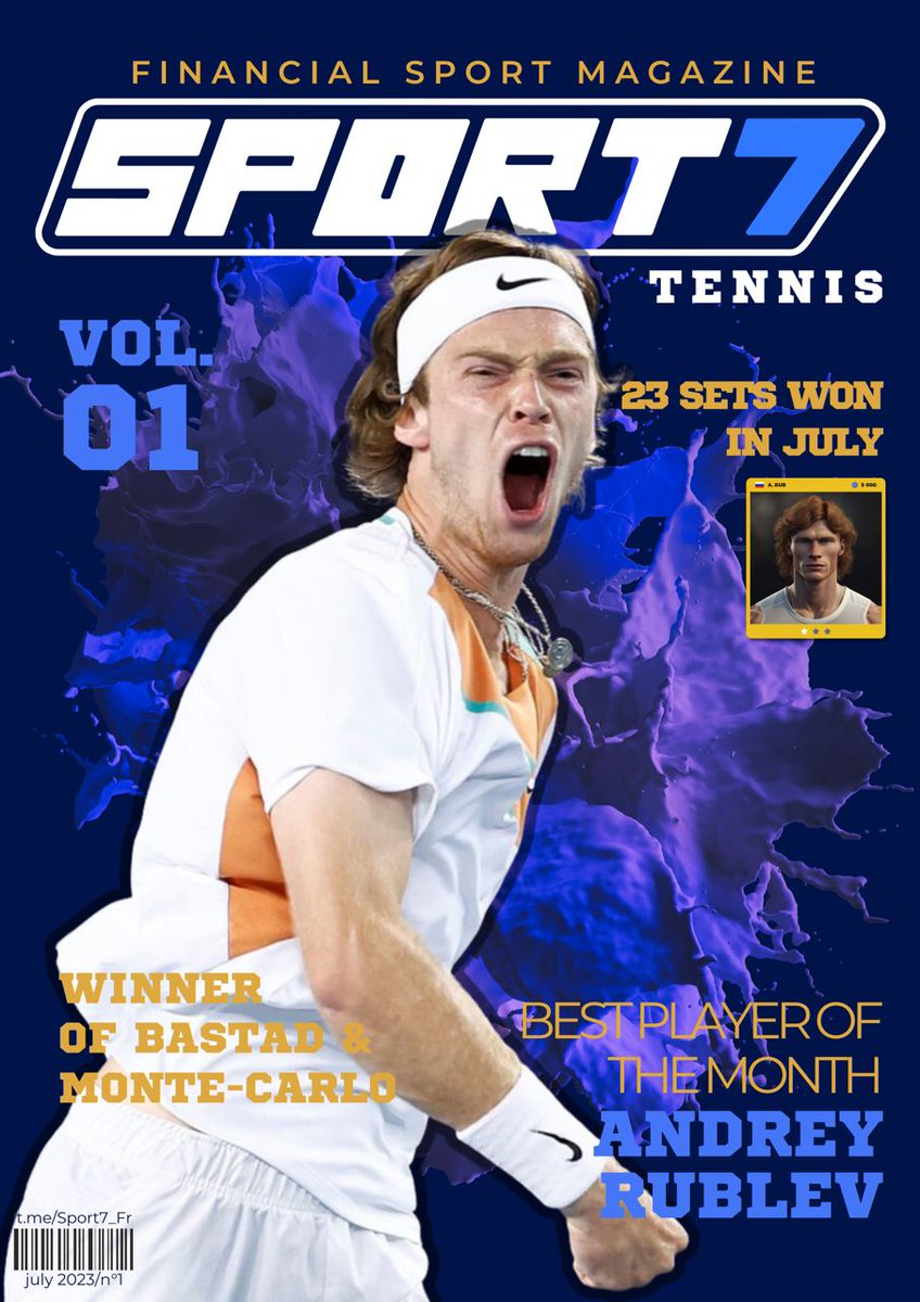 Official_Sport7's tweet photo. This July has once again been very profitable for our Sport7 members. 🔥

The most profitable player this July 2023 is Andrey Rublev with 23 sets won!
This means that members who had the Rublev card have earned:
- ⭐️11.5% rewards
- ⭐️⭐️ 23% rewards
- ⭐️⭐️⭐️ 34.5% rewards

Congratulations to the top 3 of the month!
1⃣🇷🇺 Andrey Rublev - 23 sets won
2⃣🇪🇸 Carlos Alcaraz - 21 sets won
3⃣🇷🇸 Novak Djokovic - 20 sets won

#tennis #ATP #rublev #alcaraz #Djokovic