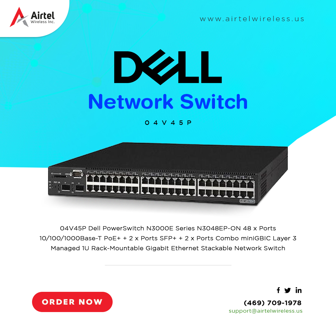 🎉 Boost Your Network Performance with the 04V45P Dell Network Switch! 🔌

Are slow internet speeds and connectivity issues holding you back? 🚀🌐

Part No.: 04V45P

#dell  #networkswitch #networking #technology #ITInfrastructure #innovation