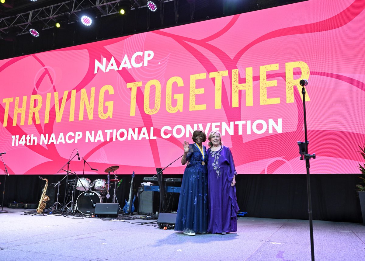 Congratulations to activist and leader Dr. <a href="/HazelNDukes/">Hazel N. Dukes</a>!

At yesterday's #NAACPConvention, <a href="/HillaryClinton/">Hillary Clinton</a> presented her with the Spingarn Award, the NAACP's highest honor.

Thank you for your tireless determination and fight toward racial #justice. Well deserved!