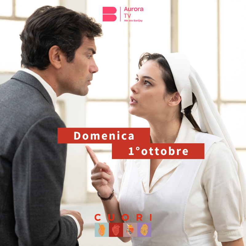 "Lo sai che la seconda stagione di #Cuori va in onda dal primo ottobre e non il 24 settembre? Segnatelo!"
#AuroraTV #Cuori2 #Rai1 #WeAreBanijay