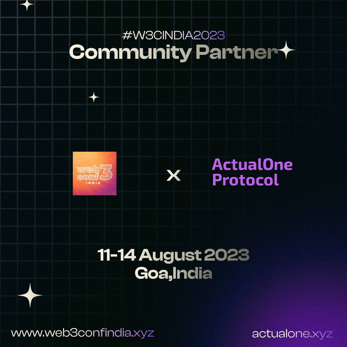 Get permission from your parents for Goa! 

Because ActualOne Shooters going to be at <a href="/web3conf_india/">Web3Conf India</a> !! 

Spoiler: We got some surprises for you tomorrow 😉

Date: 11-14th August