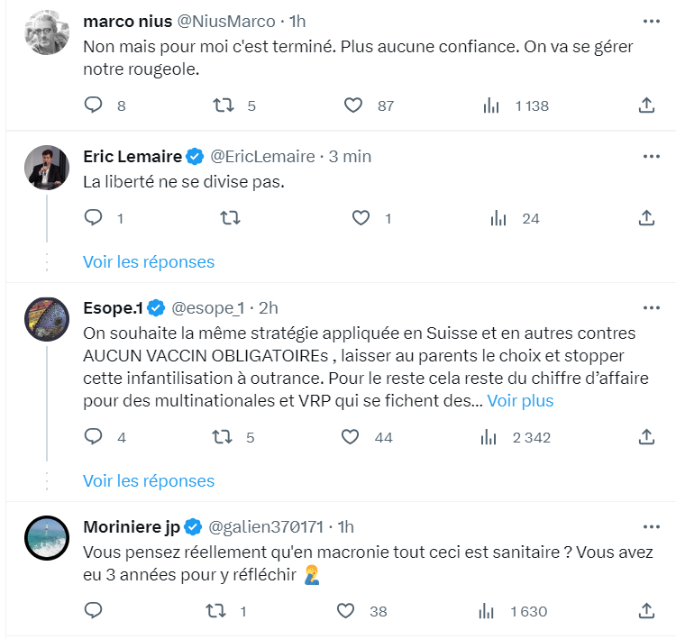 arikouts's tweet photo. Non ça va ils sont pas antivax
Même Divizio le voit....
Et ça continue comme ça, des dizaines et des dizaines... https://t.co/rK6ZLsIwk5