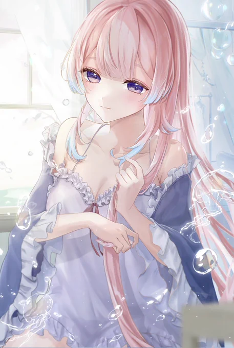 巫女様の朝支度  #珊瑚宮心海イラストコンテスト #Kokomi