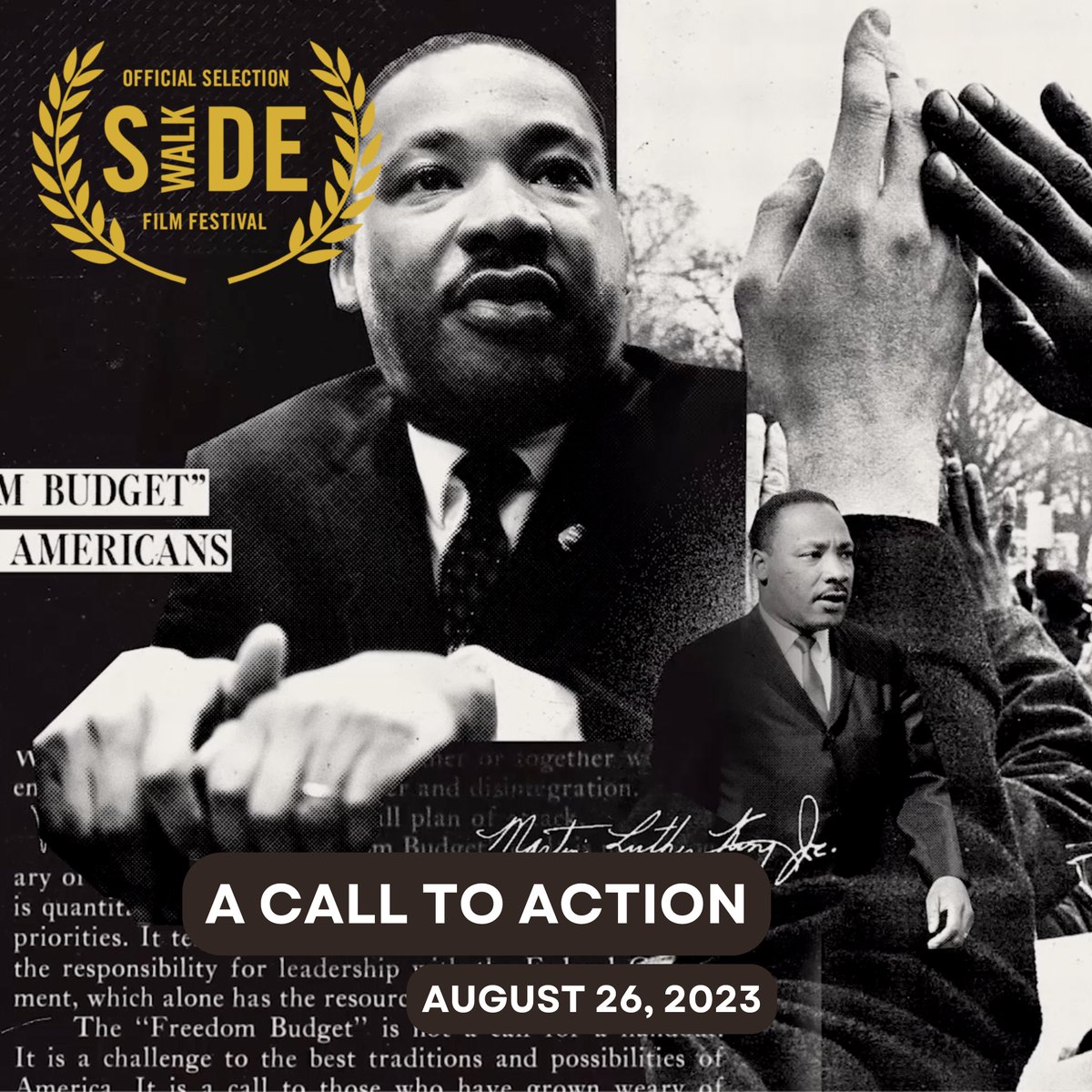 Join us this August 26! We are celebrating the Alabama premiere of A CALL TO ACTION: THE FREEDOM BUDGET OF 1966, dir. by Jenny Alexander. 🎥The 25th annual Sidewalk Film Festival will take place August 21-27 In downtown Birmingham’s historic theatre district 🎟@sidewalkfilm