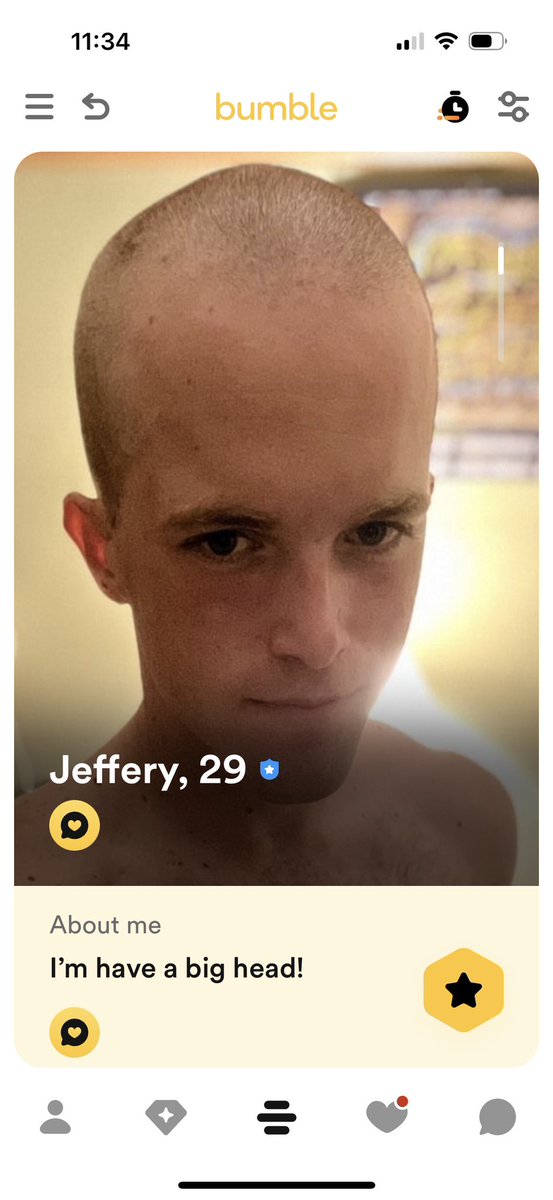zllarson's tweet photo. Bumble bios are wild https://t.co/Qv7799wliF