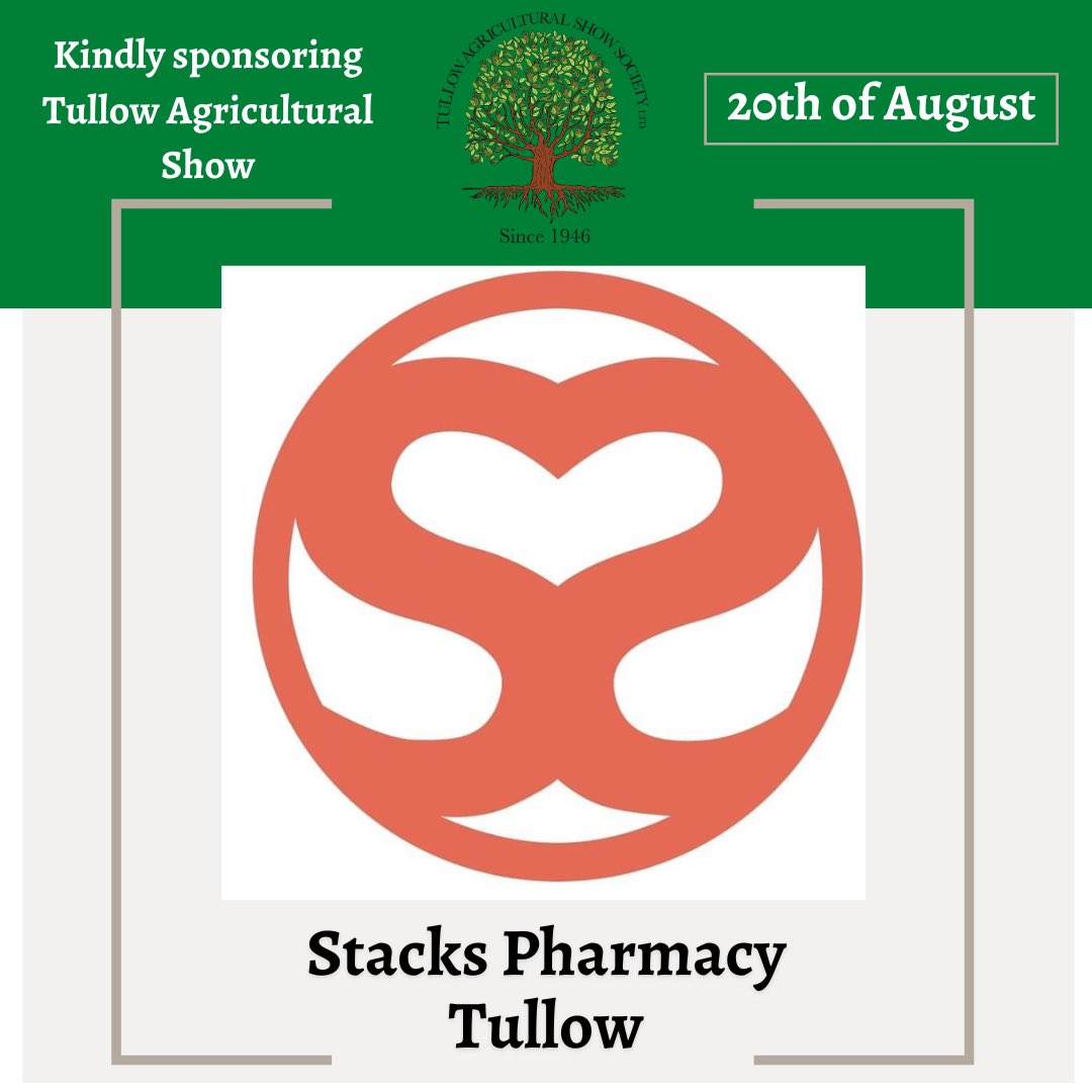 Tullowagrishow's tweet photo. Delighted to share some more of our wonderful sponsors!🥳 We thank them for their generosity and continued support of Tullow Agricultural Show ⭐️

The Show would not be where it is today without their incredible support!

#supportoursponsors https://t.co/EWyzgaDwEW