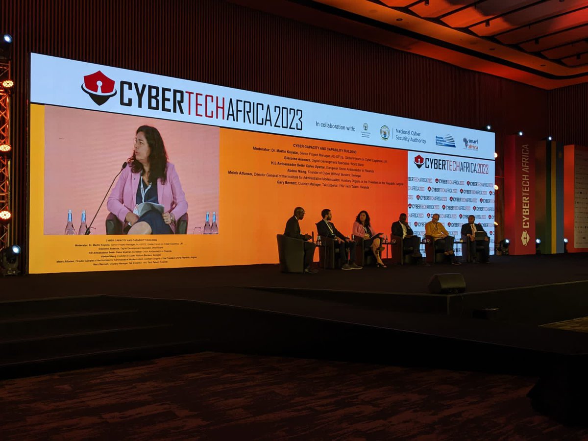 Pleased to attend the first #Cybertech in Africa! EU is committed to partnering Africa &amp; Rwanda on digital transformation &amp; connectivity, cybersecurity, cyber resilience for development, cybercrime &amp; cyber diplomacy 
<a href="/Cybersec_Rwanda/">National Cyber Security Authority</a> <a href="/RwandaICT/">Ministry of ICT and Innovation | Rwanda</a>
#CybertechInKigali #GlobalGateway