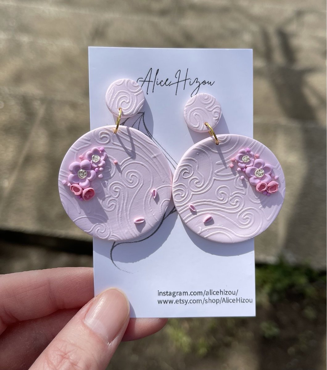 Pretty in pink! Cherry blossom earrings
