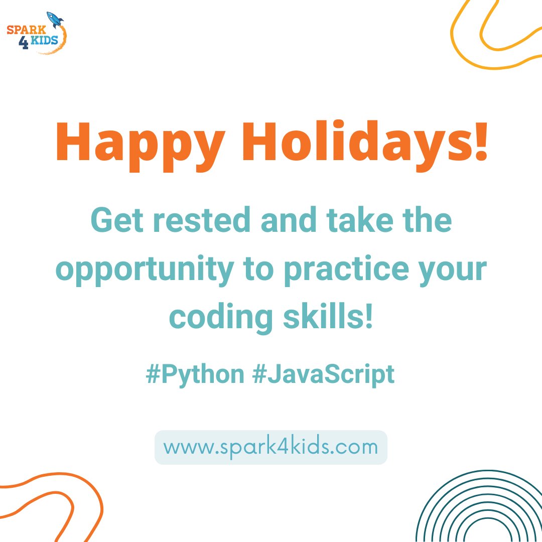 Spark4Kids's tweet image. Happy Holidays everyone!❤  ❤️ 

#SummerCodingWorkshops #SummerTouchTypingWorkshops #Spark4Kids #CodingSkills #CodingForKids #LearnToCode #KidsLearnCoding #ComputerCoding