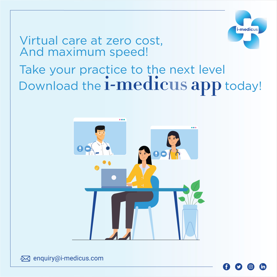i_medicus's tweet photo. Experience the future of #healthcare with the i-medicus app.
Start your virtual clinic in 3-easy steps:
Download i-medicus app
Register (Add your details)
Invite patients and start video consultations
https://t.co/szsbxBd3M0
#telehealth #hipaa #ehr #emr #imedicus https://t.co/8h6yFGn1mL