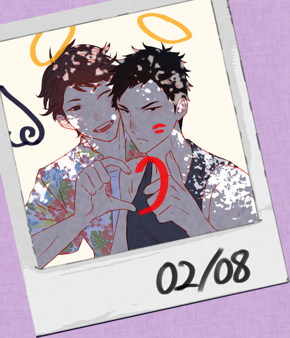 qourmet's tweet photo. #haikyuu #iwaoi 
if i were an angel
you'd know right away
cos you have the same wings
and i've seen your halo rings 😇 https://t.co/AkR5Wfl2f1