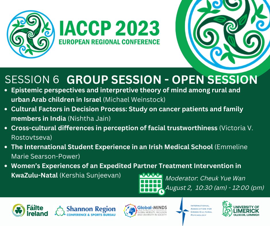 IACCP2023's tweet photo. Incredible line-up for our first set of parallel sessions starting now! (2)
#IACCP2023 #psychology #crosscultural - via Whova Event App https://t.co/9TzqXvBdGG