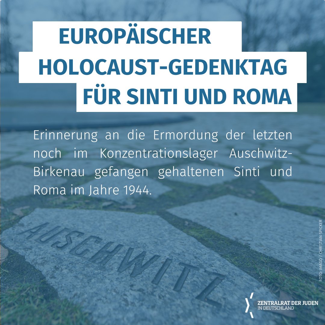 Heute gedenken wir der 500.000 #SintiundRoma, die von den Nationalsozialisten in Deutschland und den von Deutschland besetzten Gebieten Europas verfolgt, gedemütigt und getötet wurden. Wir erinnern uns, damit wir nicht vergessen.  #RomaMemorialDay