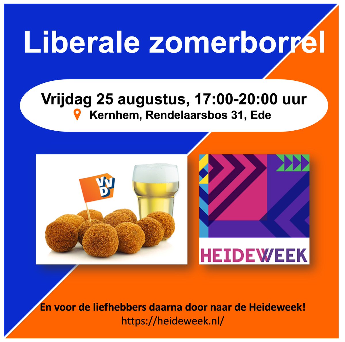 Wat is er leuker dan aan het eind van de vakantie weer eens bijpraten met je liberale vrienden (en daarna door naar de Heideweek)? #zomerborrel #tuin #vanhartewelkom