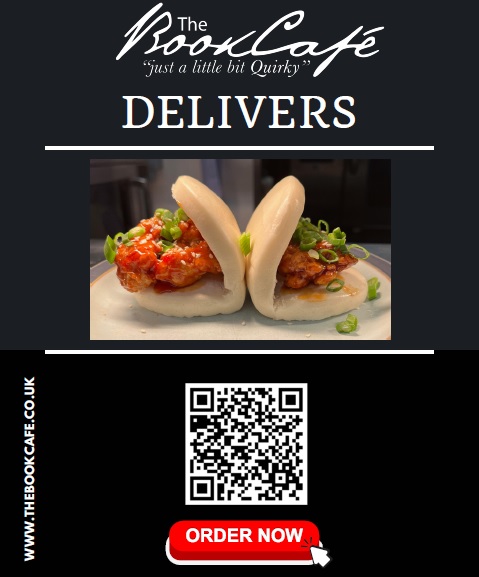 Fancy a tasty lunch delivered to your workplace? <a href="/BookcafeDerby/">Thebookcafe</a> have started a delivery service which is available within a 2 mile radius of their premises on Corn Market – scan the QR code to take a look at the menu and place your order!