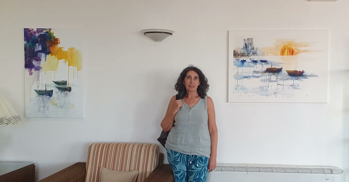 marserea's tweet photo. Desde onte 1 de agosto, podedes desfrutar da miña exposición de acuarelas e acrílicos no hotel Nuevo Lanzada, @Hoteleslalanza1 , na praia da Lanzada en Sanxenxo. A posta de sol dende o hotel é impresionante!! https://t.co/wg1mf7Yyt7