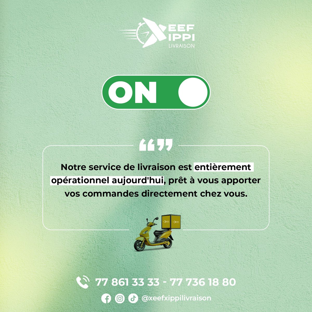xeefxippicolis's tweet photo. Bonjour.
Nous sommes en service.

Contacts: +221778613333/+221777361880 https://t.co/blHdIOg8Si