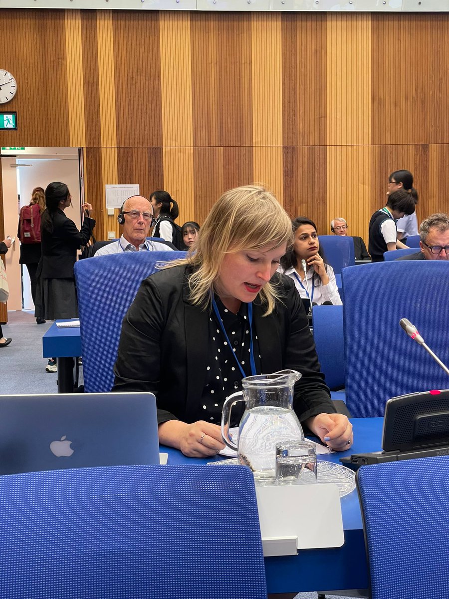 At #NPT2023, Emma Bjertén delivered a statement on behalf of @WILPF + 12 other civil society organisations about gender and intersectionality. The statement recommends addressing gender norms and improving intersectional diversity for nuclear abolition: reachingcriticalwill.org/images/documen…