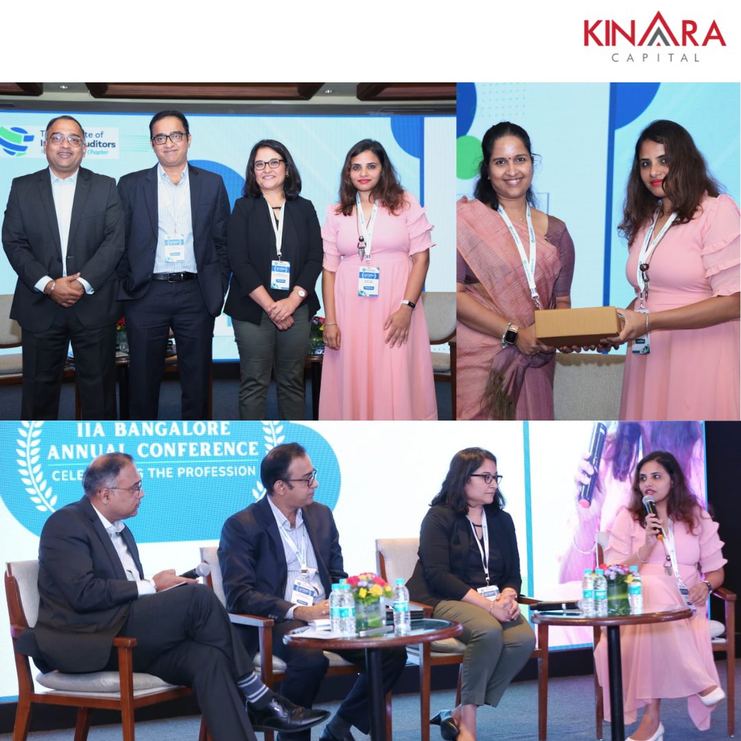 Our CFO, Aiswarya Ravi <a href="/AiswaryaROffcl/">Aiswarya Ravi</a>, sharing her insights at the <a href="/IIAIndiaCo/">The Institute of Internal Auditors, India</a>'s Annual Conference in #Bengaluru.   

Prashanth Hariharan (moderator)
Abhijeeth Naik 
Reena John  

#KinaraCapital #IIA  #EmbracingTomorrow #Auditors  #Fintech #FinancialInclusion #CFOInsights #India