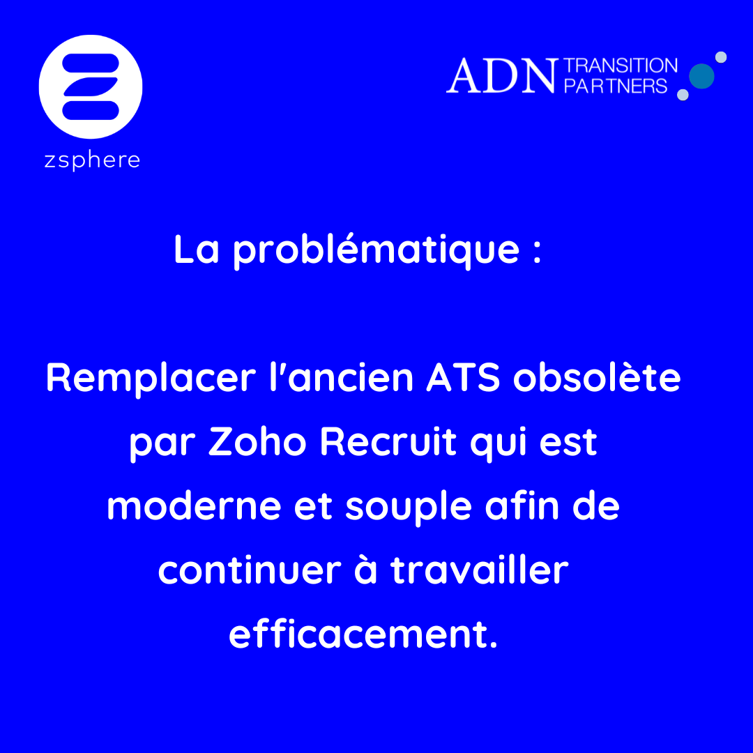 ZSphere_France's tweet photo. BUSINESS CASE AVEC ADN TRANSITION PARTNERS 

Découvrez comment ZSphere a aidé ADN PARTNER à mettre en place son nouvel ATS : Zoho Recruit !

Lire le témoignage complet ici : https://t.co/eIv5aUDDwg https://t.co/XevV7JkZvq
