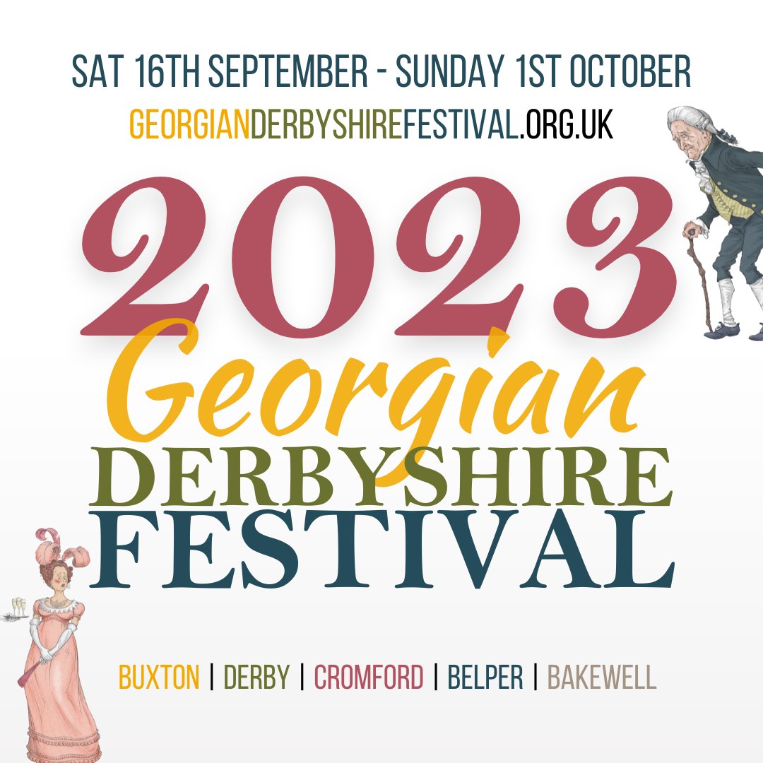 BuxCHE's tweet photo. The Georgian Derbyshire Festival is back for its second year from 16th Sept - 8th Oct !

Offering FORTY events to celebrate the heritage of Georgian Derbyshire with walks, talks, workshops and activities in Buxton, Bakewell, Cromford, Belper, and Derby. 

https://t.co/PJHdupOFBB https://t.co/bgq9EuryGu