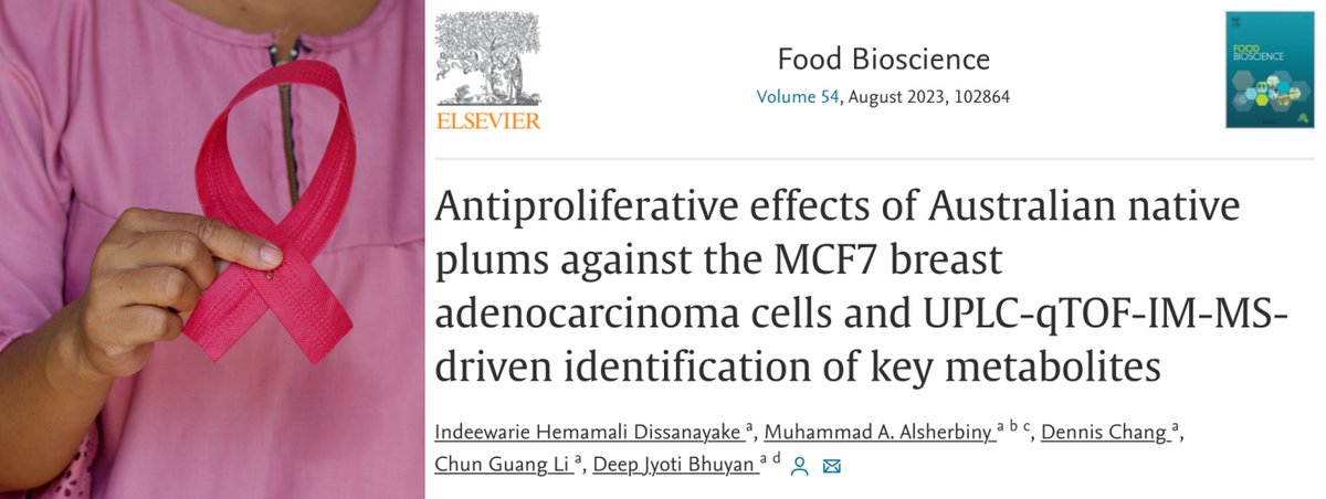 bright_giant's tweet photo. Metabolite identification with #CSIFingerID and CFMID revealed the presence of potential #anticancer compounds in #Australian native plums against breast cancer cells.
More #SIRIUSScience news: https://t.co/gaodnF8Pah
#breastcancer #drugdiscovery https://t.co/6AnwxhWVLC