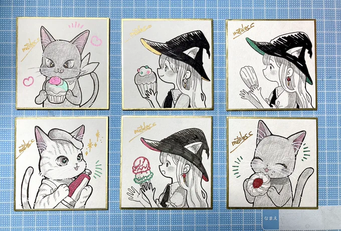 お菓子描いてるとお腹すく🧁  #絵柄が好みって人にフォローされたい #アナログ絵
