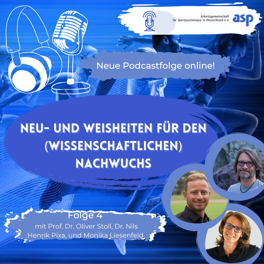 Neu- und Weisheiten für den (wissenschaftlichen) Nachwuchs.
Folge 4 mit Prof. Dr. Oliver Stoll (@oliverstollsportpsychologe), Dr. Nils Henrik Pixa und Monika Liesenfeld (@monikaliesenfeld).
Jetzt reinhören unter:  spotifyanchor-web.app.link/e/uqooWf44DAb
