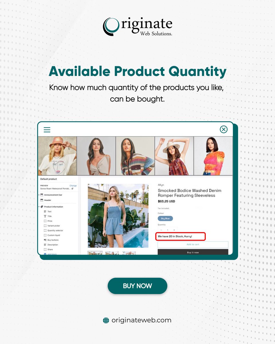 OriginateWeb's tweet image. Buy now At 80$
Through this Addon, you can obtain more conversions in your store by showing product Availability in the store!
#Shopify #shopifystore #shopifystoredesign